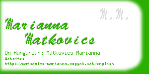 marianna matkovics business card